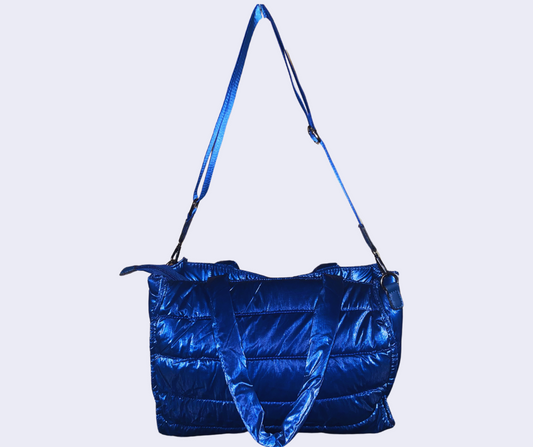 Borsa donna in piumino con doppi manici