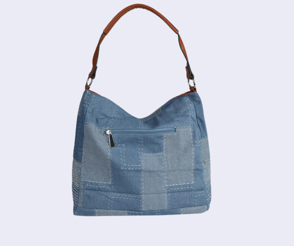 Solada Borsa in jeans con borchie