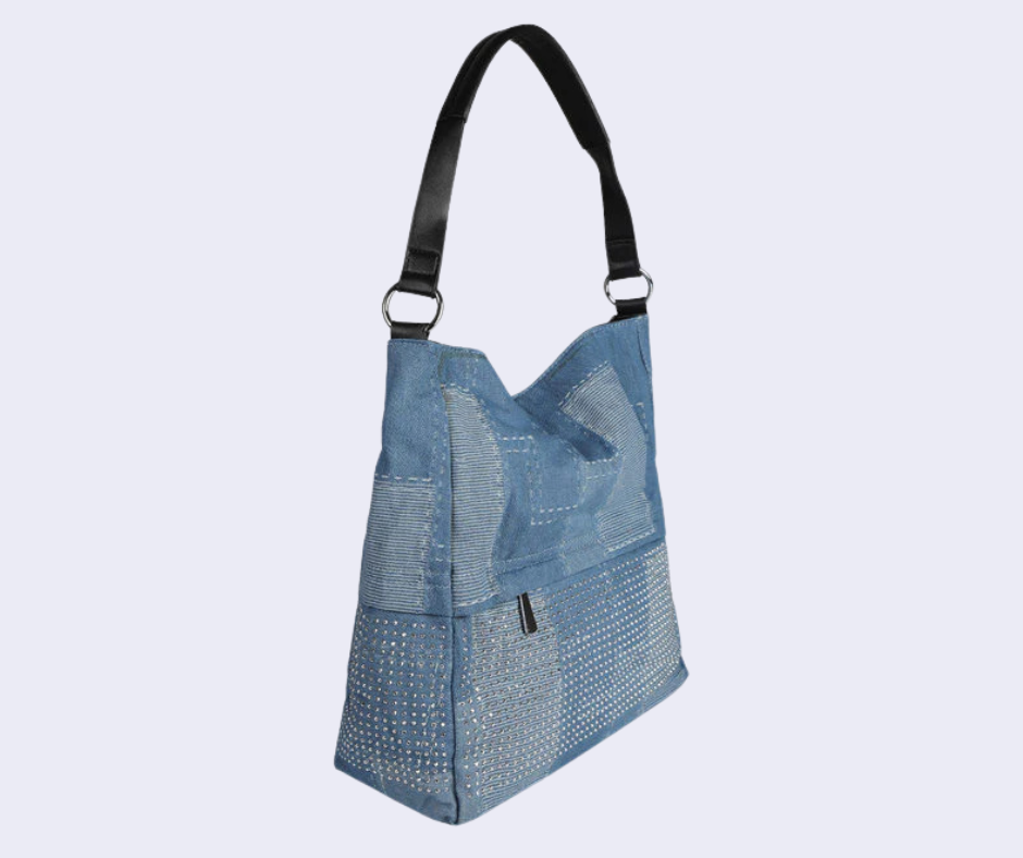 Solada Borsa in jeans con borchie